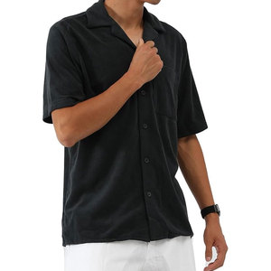 Fashion Wear Men's Solid 100% Cotton Breathable Eco-Friendly Camp <b>Collar</b> <b>T</b>-<b>Shirts</b> 2026 New Design Daily Wear - Product Image 3