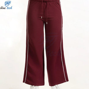 Women Casual Loose <b>Trousers</b> Wide Leg Pants High Waist Elastic <b>Drawstring</b> Sports Pants Comfortable Daily Wear - Product Image 3