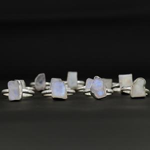 Natural Rainbow Moonstone <b>Ring</b> Brass Handmade Vintage Boho Jewelry Wholesale Fashion <b>Statement</b> <b>Rings</b> Women Gifts - Product Image 2