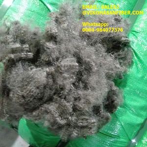 Haute qualité 15D HS marron Vikohasan OEKO-TEX fibre de polyester discontinue certifiée GRS recyclé 15 deniers filature siliconée - Product Image 3