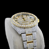 Montre squelette de luxe en acier inoxydable pour homme, cadran blanc romain, mouvement à quartz, idéale pour les mariages et les soirées