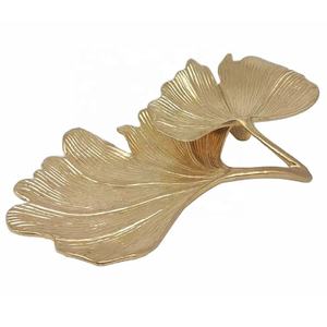 ที่ใส่แหวนอลูมิเนียมรูปใบไม้อุปกรณ์จัดระเบียบเครื่องประดับถาดโต๊ะเครื่องแป้งของขวัญแต่งงานคริสต์มาส - Product Image 2