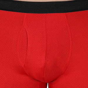 Calzoncillos bóxer de cintura media para hombre, de color sólido, tejidos, transpirables, mezcla de algodón y spandex - Product Image 6