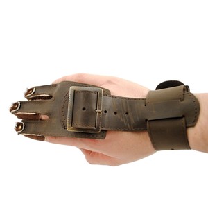 En gros Gant de tir à trois doigts en cuir pleine fleur avec sangle à boucle réglable pour l'entraînement au tir sur cible et la protection des doigts pour les sports de plein air - Product Image 5