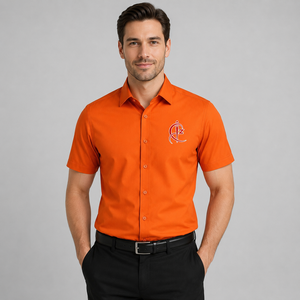 Custom <b>Men</b> <b>Half</b> <b>Sleeve</b> Dress Shirt Formal Apparel <b>Men</b> <b>Half</b> <b>Sleeve</b> Dress Shirt Featuring Soft Fabric Breathable Construction - Product Image 1