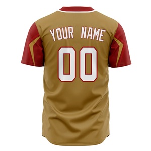Camiseta de Béisbol Marrón 2026, Profesional, con Botones, Ropa de Equipo, Personalización de Marca, Venta al Por Mayor de Fábrica, Exportación - Product Image 3