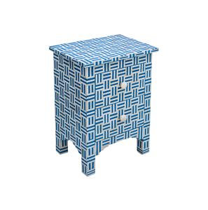 Mesa de Cajones con Incrustaciones de Hueso de ILAHI, Diseño Moderno con Detalles de Ágata, Almacenamiento de Tres Niveles, Mueble Portátil para el Hogar - Product Image 2