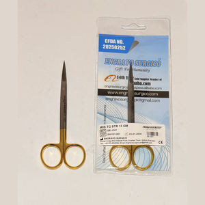 Tijeras IRIS de Acero Inoxidable de Alta Calidad, Curvas, Instrumentos Quirúrgicos TC, Fabricante y Exportador, iris tc str 13CM - Product Image 1