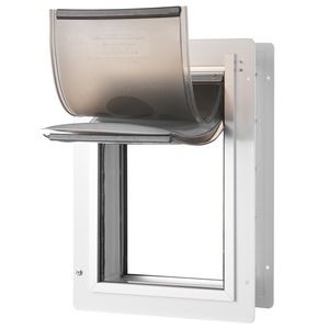 Grande porta per animali domestici per pareti con serratura e 3 sistemi di Flap magnetici con struttura in metallo forniture per animali di piccole dimensioni - Product Image 1