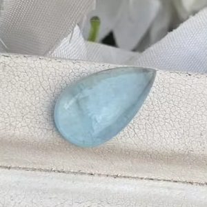 Hermosa piedra preciosa suelta de aguamarina natural en forma de pera con buen brillo y calidad para la fabricación de joyas, 4.01 quilates. - Product Image 2