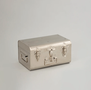 Premium Silver/Gold Metal <b>Storage</b> Trunk Box Decorative Organizer Chest for Home Hotel Living Room Office Table Decor - Product Image 4