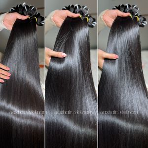 Ready to Ship Bone Straight Natural Color Human <b>Hair</b> Bundles 100% Raw Vietnamese Weft <b>Hair</b> Extensions - Product Image 5