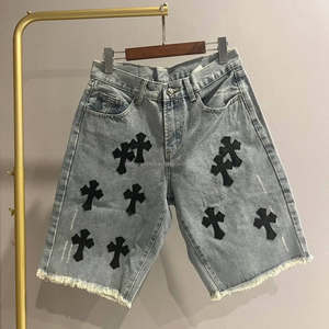 Service OEM en gros Shorts décontractés pour hommes à taille mi-haute 100% coton Couleur unie Broderie Séchage rapide Du Pakistan - Product Image 5