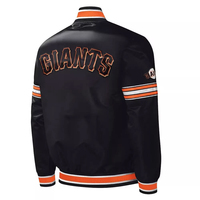 Veste universitaire noire en satin des San Francisco Giants