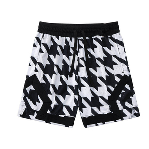 Shorts de basketball pour garçons, bleu marine uni, en maille respirante, avec logo frontal à cordon de serrage, multi-saison, coupe ample, Jalen Sports - Product Image 3