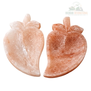 Plato de Sal Rosa del Himalaya Tallado a Mano con Forma de Mango, Bandeja para Servir Frutas, Porta Jabón, Posavasos - Product Image 1
