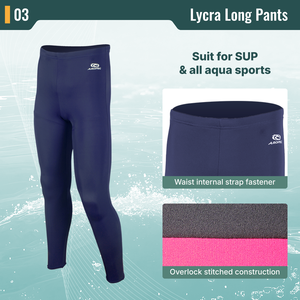 Aropec UPF 50+ Spandex Long Pants Internal Waist Strap Sun Protection Thermal Quick Dry Aqua Leggings for SUP Water Sports - Product Image 4