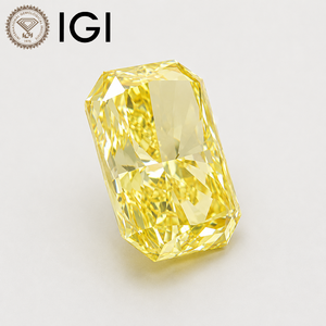 Diamante Amarillo Intenso de Corte Radiante, Corte Excelente, VS1, Cultivado en Laboratorio, Certificado por IGI, Piedra Suelta para Joyería - Product Image 4