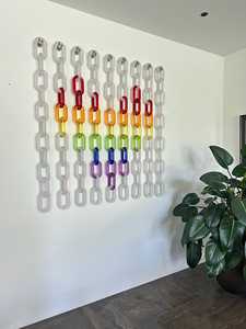 Resin <b>Large</b> Acrylic Links Chain wood chain Thick Resin Purse Handle Handbag Hanger Tote Bag Accessories wall art - Product Image 6