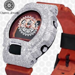 Charm Jewells Men's Sport Digital Watch With LED Display <b>Red</b> Silicone Band Square Plastic Case 43mm Dial - Product Image 2