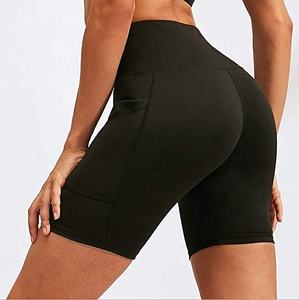 Short de motard de haute qualité, poches latérales, levage des fesses, ceinture, entraînement, Yoga, Fitness, froncé, levage des fesses, short, vente en gros, - Product Image 2