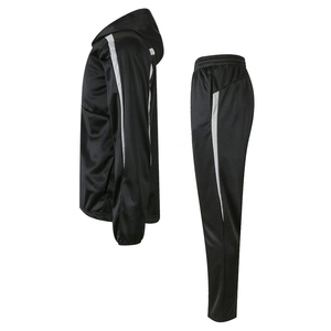 Wholesale Custom Premium Men's Breathable Solid <b>Polyester</b> <b>Tracksuit</b> Set Zipper Hooded Jacket Trousers Ultra High Quality - Product Image 3