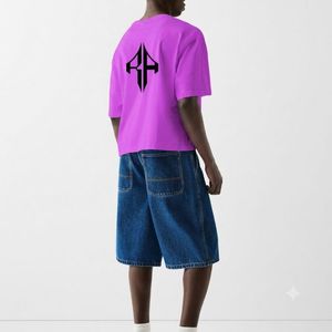 Camiseta de Alta Calidad para Hombre, 100% Algodón, Casual, Manga Corta, Corte Holgado, Personalizada con Serigrafía, Azul Marino, Secado Rápido - Product Image 3