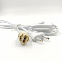 Câble d'alimentation LED avec interrupteur marche/arrêt pour lampe de bureau, prise UE, support de lampe G10, accessoires d'éclairage en plastique