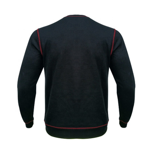 <b>Men's</b> White Waffle Knit <b>Flannel</b> Thermal Polyester 240g Long Sleeve O-Neck Casual Sporty Printed Breathable Pullover <b>Shirt</b> SIRIUS - Product Image 4