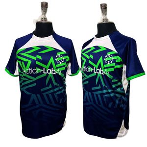 Camiseta de Fútbol Deportiva Transpirable con Estampado por Sublimación, Jersey Retro Personalizado con Nombre del Equipo, Antibacteriana, de Secado Rápido, 100% Frontal - Product Image 1
