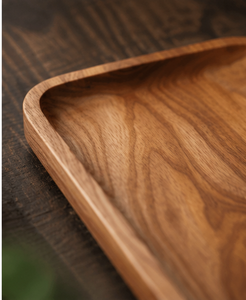 Premium Durable Polished Eco-Friendly Rectangular Acacia Mango Walnut Wood Serving Tray - Product Image 4