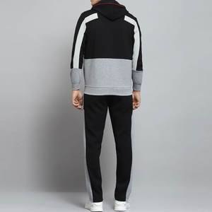 Chándal de invierno cálido para hombre, con capucha, de forro polar grueso, ecológico, de manga larga, liso o estampado, de poliéster/algodón, al por mayor - Product Image 4