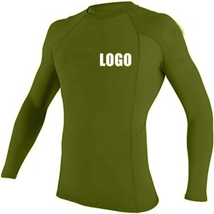 Men's Long Sleeve Rash Guard Blue Quick Dry <b>Mock</b> <b>Neck</b> <b>Top</b> Full Coverage Swim Shirt - Product Image 2