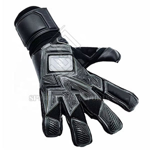 Gants de gardien de but de football professionnels de haute qualité en gros, paume en latex antidérapante, fermeture auto-agrippante, en stock - Product Image 4