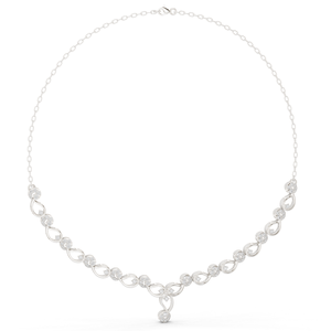 Collar de Diamantes en Oro con Piedras Redondas de Corte Brillante, Estilo Clásico para Mujer, Joyería para Ocasiones Especiales o Uso Diario, Certificado IGI - Product Image 2