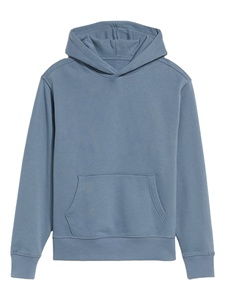 <b>Men's</b> <b>Blue</b> Hooded Sweatshirt 100% Cotton Fleece Regular Fit Casual Pullover with Front Pocket Autumn Wear - Product Image 1