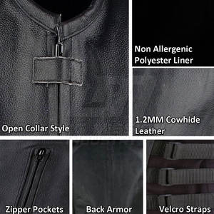 Chaleco de Cuero Estilo Urbano, Diseño Casual, Producto de Moda, Chaleco de Cuero sin Mangas - Product Image 6