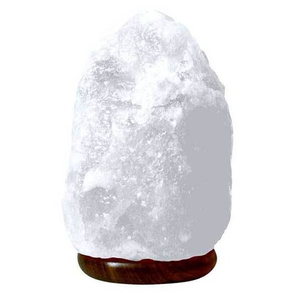 Lampe de sel de l'Himalaya blanche de luxe, lumière naturelle en cristal de roche pour une ambiance calme, soulagement du stress, éclairage d'ambiance, cadeau décoratif pour la maison - Product Image 1