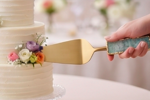 Designer Resin Handle Cake Server Elegant Stainless Steel Cake Lifter For Wedding Birthday Party And Kitchen Serving - Product Image 2