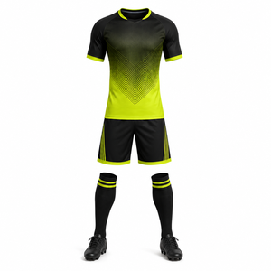 Custom Unisex Raglan Sleeve Crew Neck Short Sleeve Sports Jersey Set Quick Dry Breathable Polyester Drawstring Team Soccer - Product Image 1