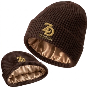 Classic Unisex Premium Soft Knit Winter <b>Beanie</b> Solid Casual 100% <b>Wool</b> Cozy Luxury Customized High Quality - Product Image 2