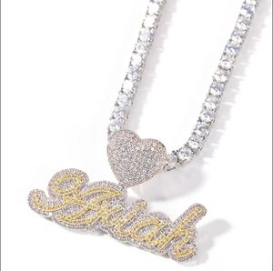 Colgantes Personalizados ICEDJEWELZ de Plata de Ley 925 Chapados en Oro con Moissanita, Estilo Hip Hop Unisex, Joyería Certificada IGI - Product Image 1