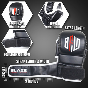 Guantes de Entrenamiento de MMA de Cuero Personalizados BLAZE FIGHT GEAR, Cierre de Gancho y Bucle, Transpirables, Compatibles con Pantalla Táctil, para Uso Adulto - Product Image 5
