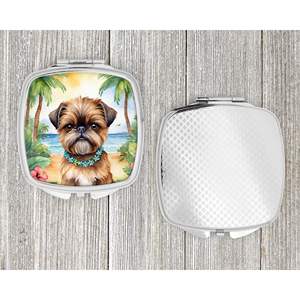 Espejo de maquillaje de viaje para mujeres y niñas Bruselas Griffon Luau compacto decorativo plegable de mano tamaño de bolsillo regalo - Product Image 4