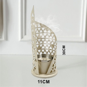 Brûleur d'encens Mabkhara en verre cristal de luxe personnalisé, support en métal doré pour Bakhoor Oud arabe, ensemble Mubkhar en métal pour la décoration intérieure - Product Image 5