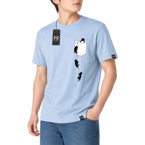 เสื้อยืดผู้ชายคุณภาพสูงขายส่ง ผ้าฝ้าย 100% 210gsm พิมพ์ลายดิจิตอลตามสั่ง โลโก้ 2 สี ทรงหลวม ระบายอากาศดี ไหล่ตก - Product Image 4