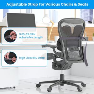 Coussin de soutien lombaire et coussin de siège en mousse à mémoire de forme souple pour la maison, la salle à manger, le bureau, la voiture, anti-vibration, lavable - Product Image 5