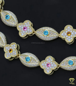 Cadena de Plata de Ley 925 con Diamantes Moissanite VVS de Alta Demanda a un Precio Accesible Disponible a Precio de Exportación - Product Image 2