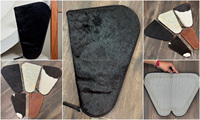 Fabricant Design personnalisé en cuir de vachette véritable étui de transport dissimulé pour pistolet pochette tactique chasse fermeture éclair sacs pour armes de poing