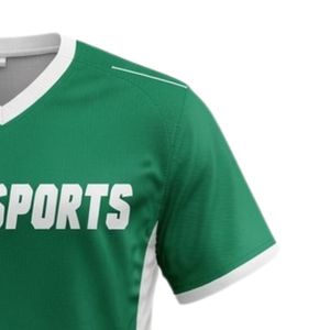 Maillot de lacrosse unisexe vert et blanc en polyester, coupe athlétique, uniforme de sport performant, vêtements de match - Product Image 4
